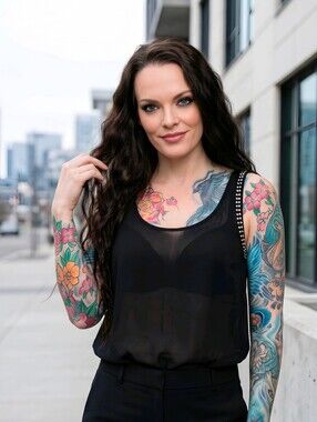 Topshop PETITE ✦ Black Semi‑Sheer Embellished Tank ✦ Studded Straps Lined Front